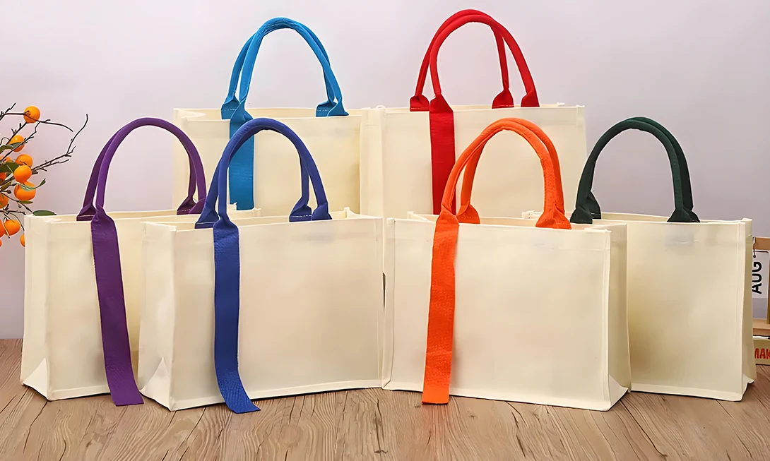 A diferença entre sacos de algodão e sacos de lona.