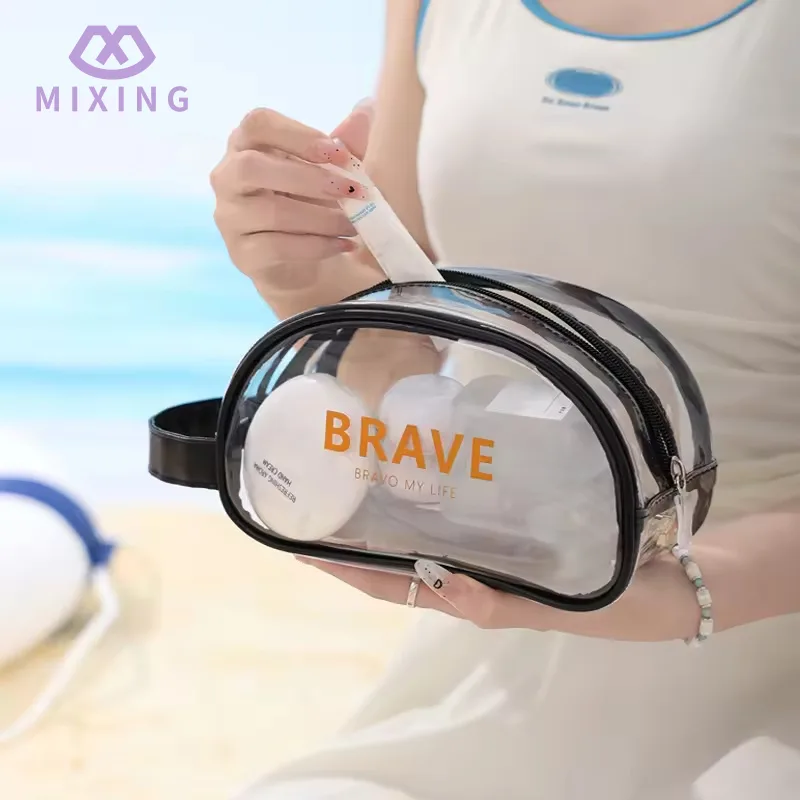 Bolsa de higiene pessoal transparente