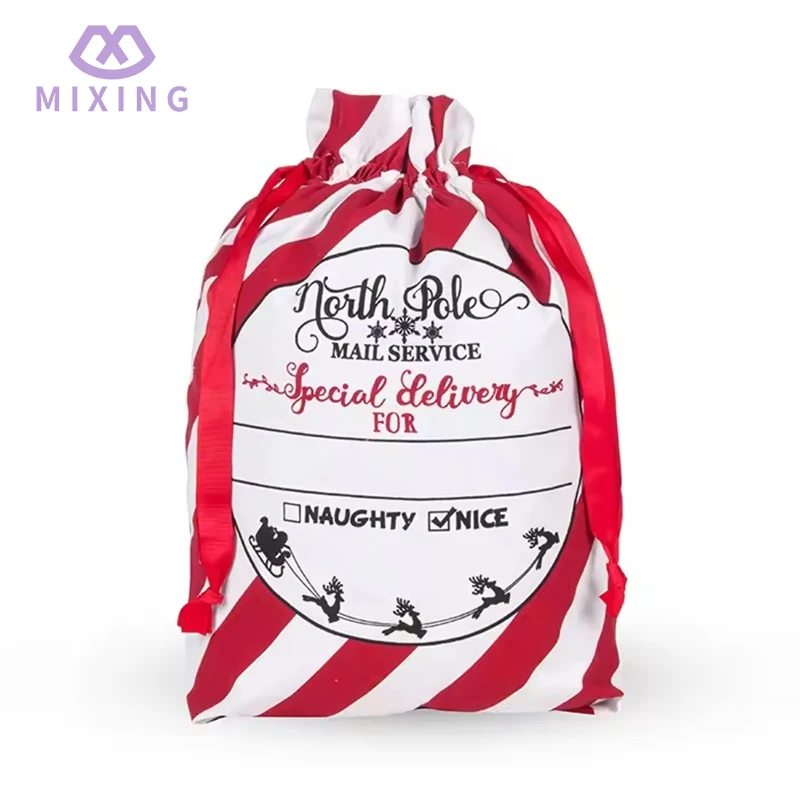 Saco de Natal de algodão para Papai Noel
