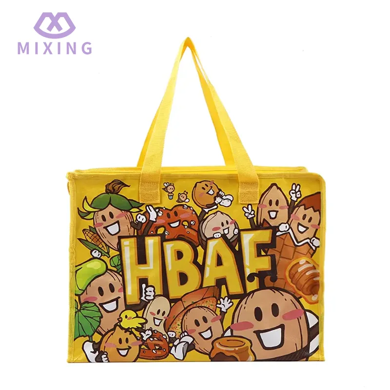 Sacola de tecido PP com zíper